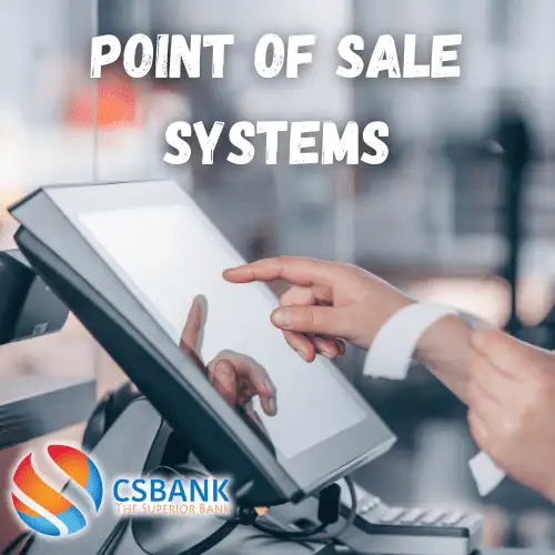 Hand Using Touch Screen Point of Sale System