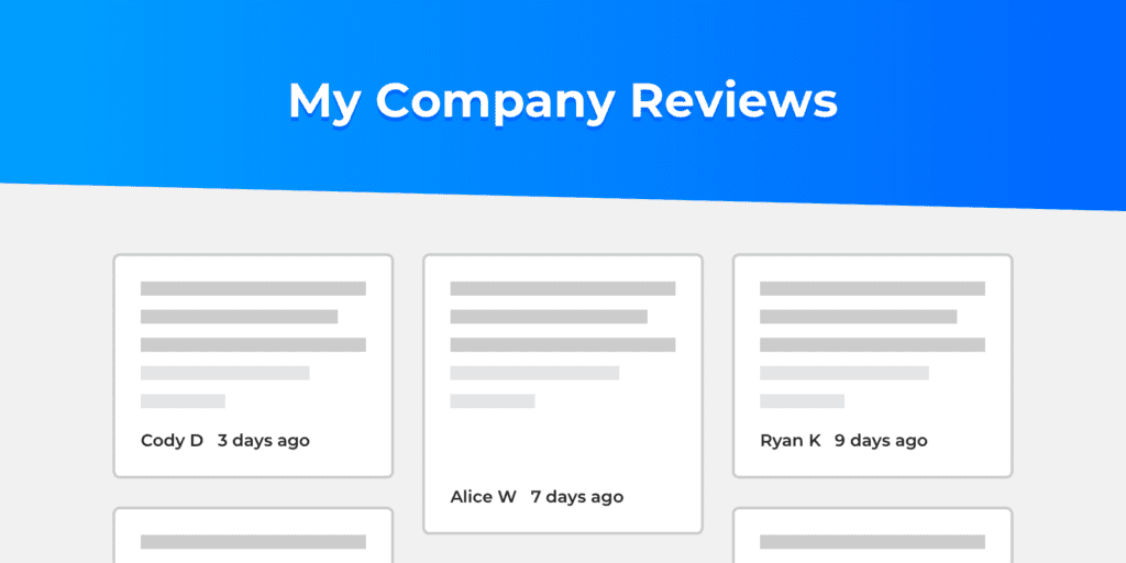 Company Reviews page template