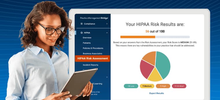 Health Practice Management Dashboard - HIPPA Compliance