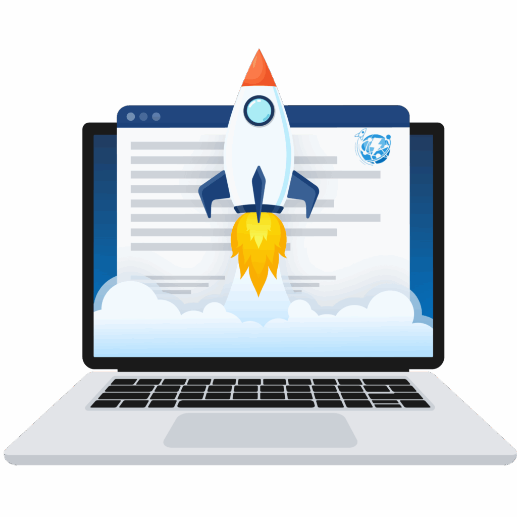 NEXSYS Booster Plugin - Webpage with Rocketship