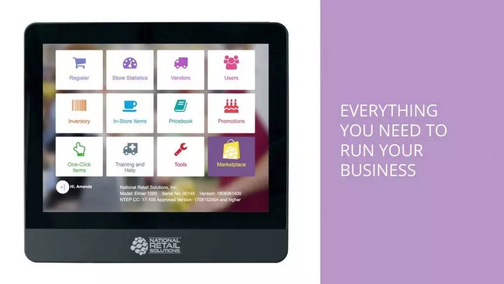 NRS Register Main Screen - All-In-One Retail Management