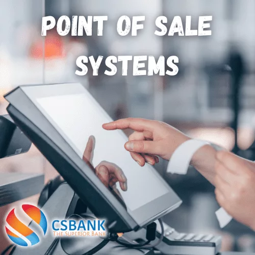 Hand Using Touch Screen Point of Sale System