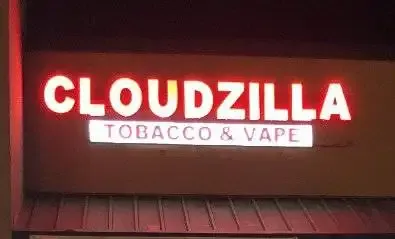 Cloudzilla Tobacco and Vape sign