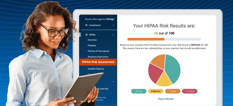 Health Practice Management Dashboard - HIPPA Compliance